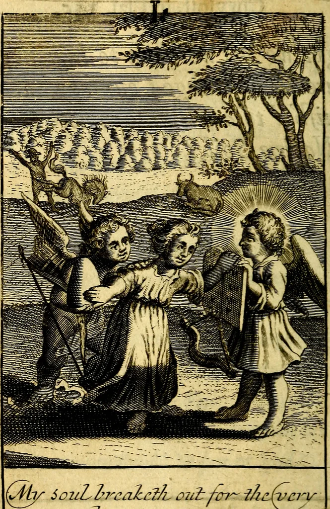 An illustration from Pia desideria: or, Divine addresses, : in three books. Illustrated with XLVII. copper-plates., 1686, leaf 107