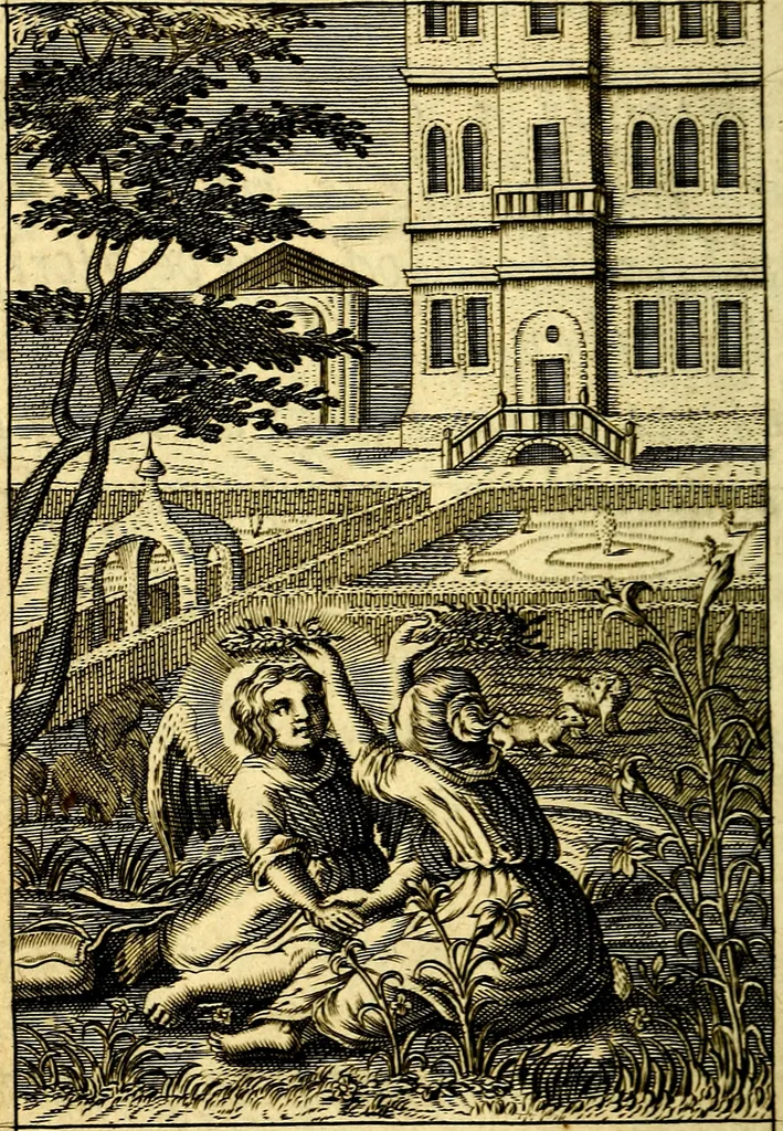 An illustration from Pia desideria: or, Divine addresses, : in three books. Illustrated with XLVII. copper-plates., 1686, leaf 205