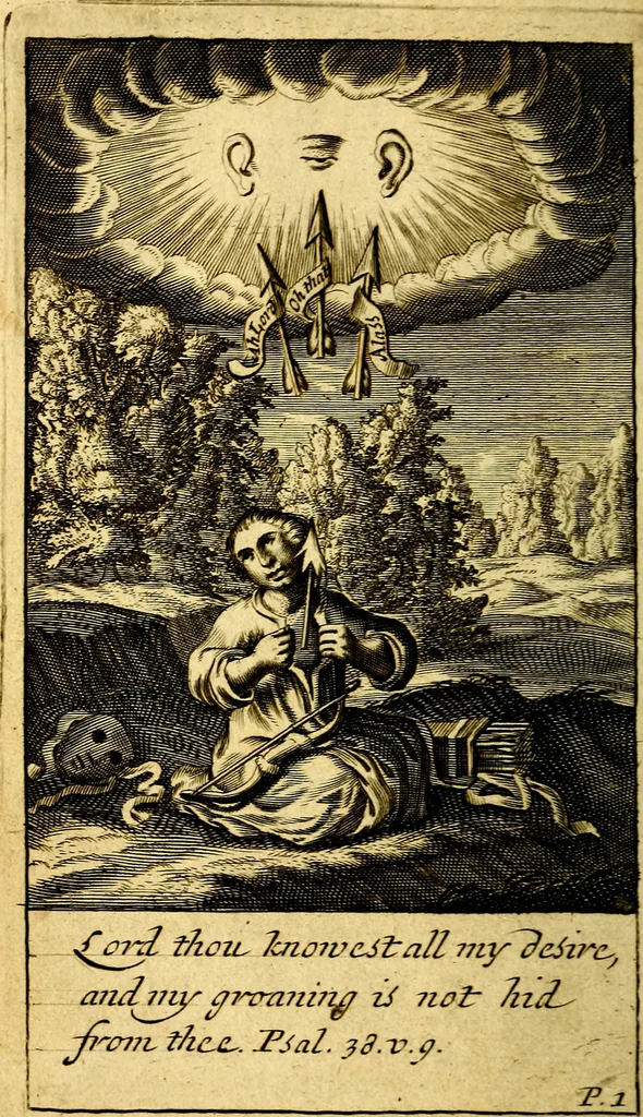 An illustration from Pia desideria: or, Divine addresses, : in three books. Illustrated with XLVII. copper-plates., 1686, leaf 21