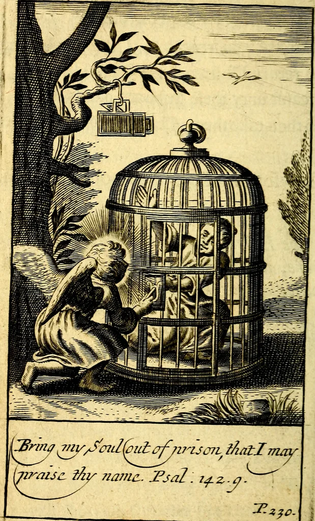An illustration from Pia desideria: or, Divine addresses, : in three books. Illustrated with XLVII. copper-plates., 1686, leaf 249