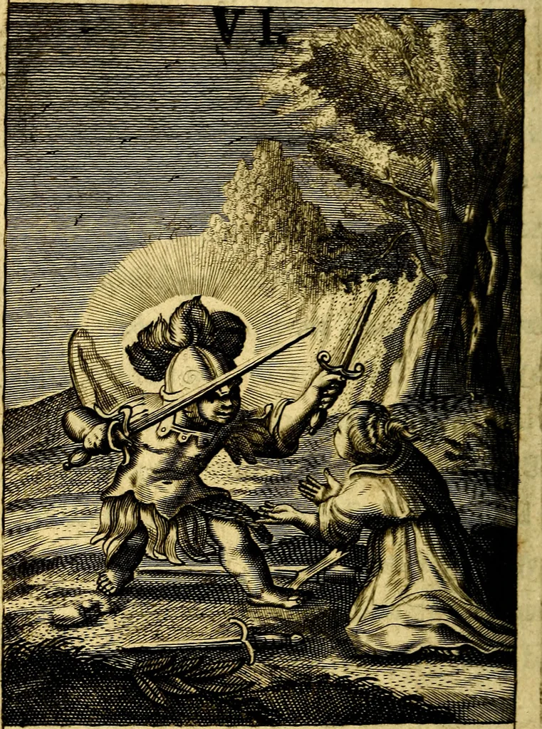 An illustration from Pia desideria: or, Divine addresses, : in three books. Illustrated with XLVII. copper-plates., 1686, leaf 53