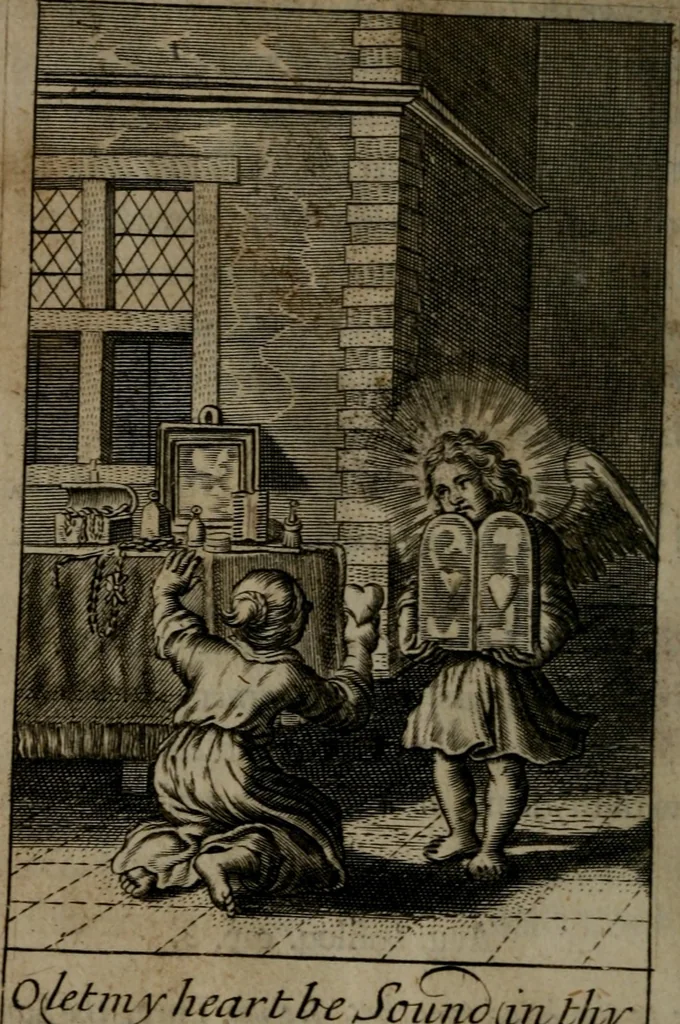 An illustration from Pia desideria: or, divine addresses : in three books. Illustrated with XLVII. copper-plates, 1690, leaf 119