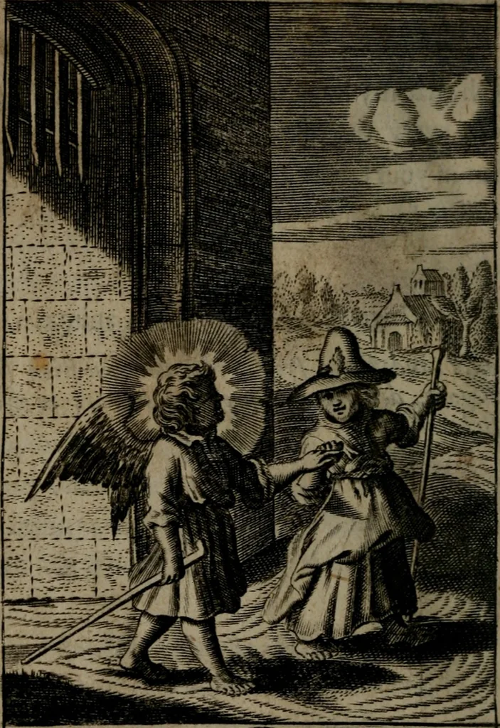 An illustration from Pia desideria: or, divine addresses : in three books. Illustrated with XLVII. copper-plates, 1690, leaf 123
