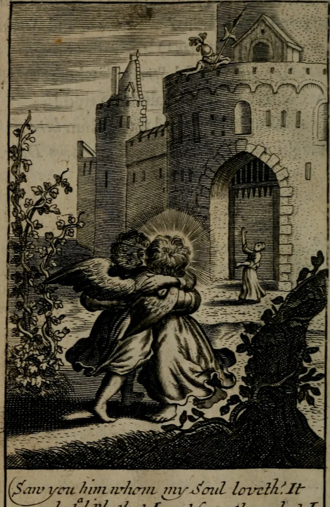 An illustration from Pia desideria: or, divine addresses : in three books. Illustrated with XLVII. copper-plates, 1690, leaf 147