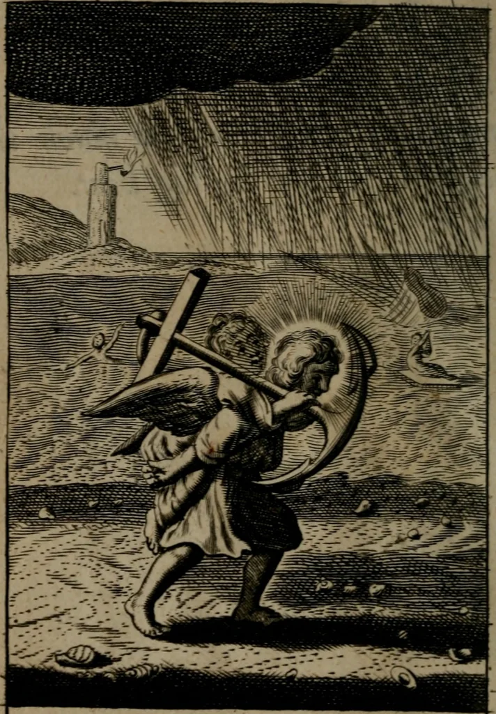 An illustration from Pia desideria: or, divine addresses : in three books. Illustrated with XLVII. copper-plates, 1690, leaf 153