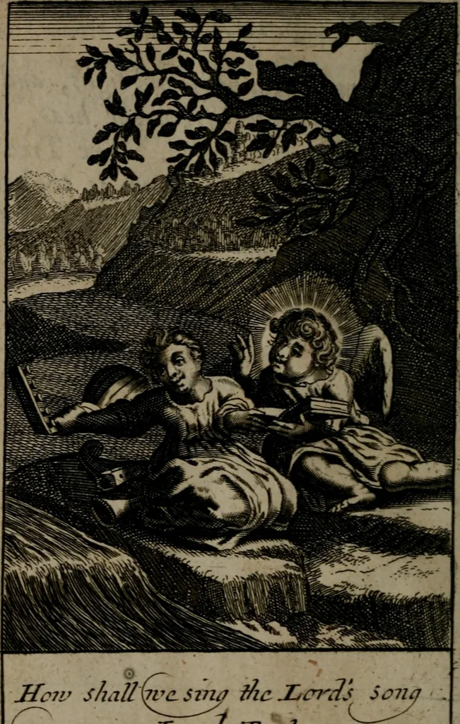 An illustration from Pia desideria: or, divine addresses : in three books. Illustrated with XLVII. copper-plates, 1690, leaf 165