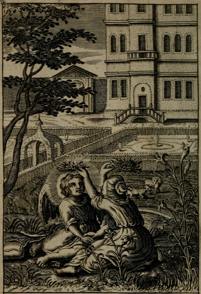 An illustration from Pia desideria: or, divine addresses : in three books. Illustrated with XLVII. copper-plates, 1690, leaf 179