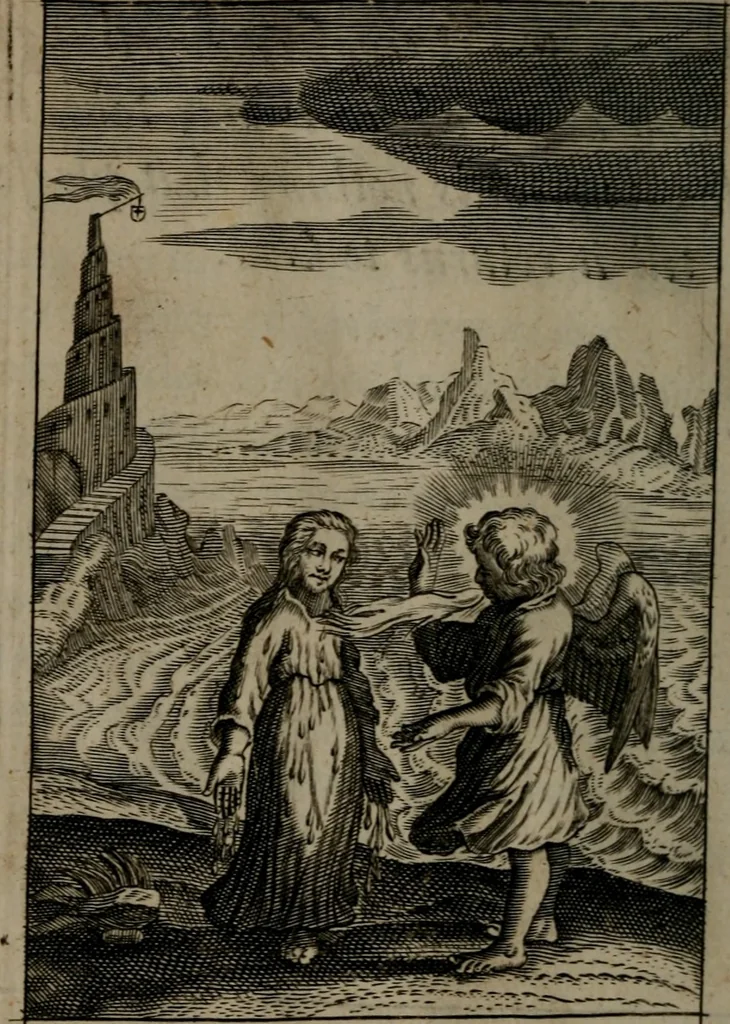 An illustration from Pia desideria: or, divine addresses : in three books. Illustrated with XLVII. copper-plates, 1690, leaf 191