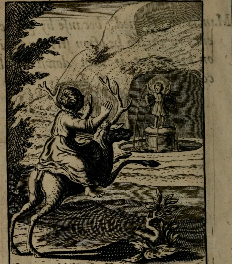 An illustration from Pia desideria: or, divine addresses : in three books. Illustrated with XLVII. copper-plates, 1690, leaf 225