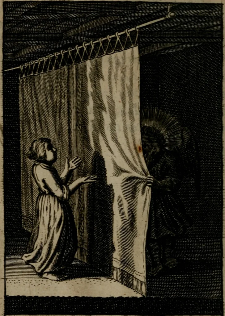 An illustration from Pia desideria: or, divine addresses : in three books. Illustrated with XLVII. copper-plates, 1690, leaf 231
