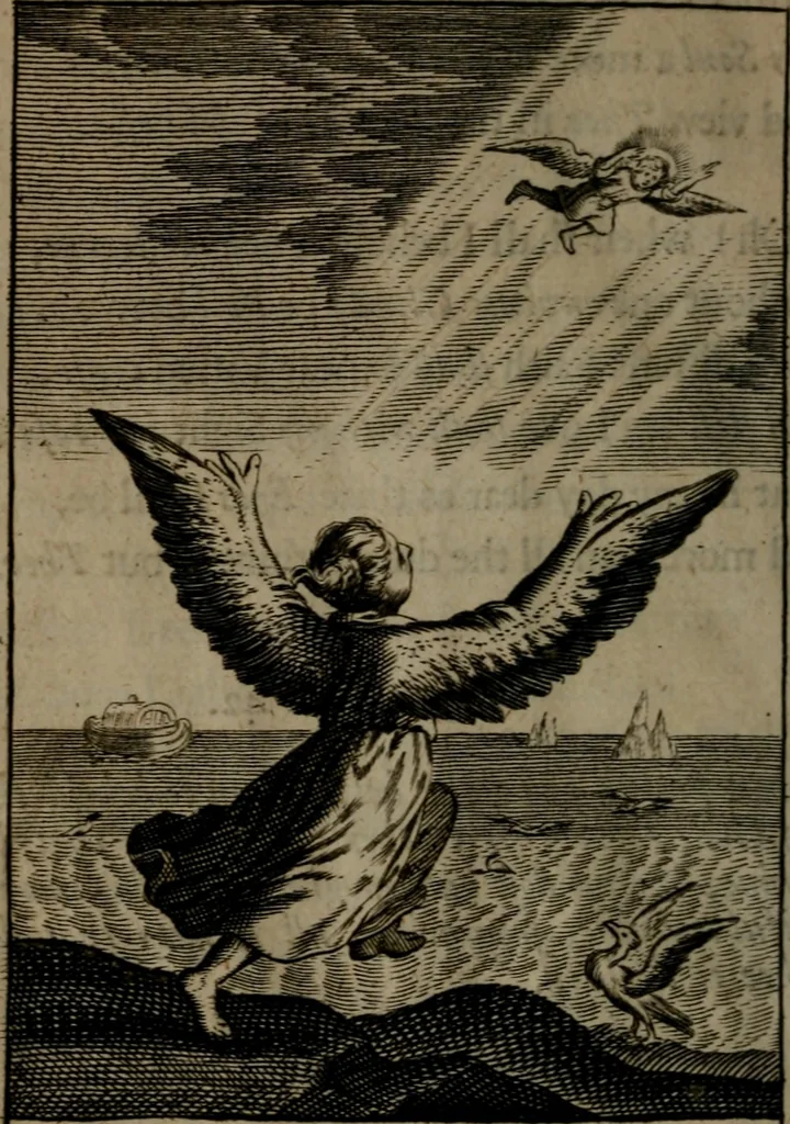 An illustration from Pia desideria: or, divine addresses : in three books. Illustrated with XLVII. copper-plates, 1690, leaf 237