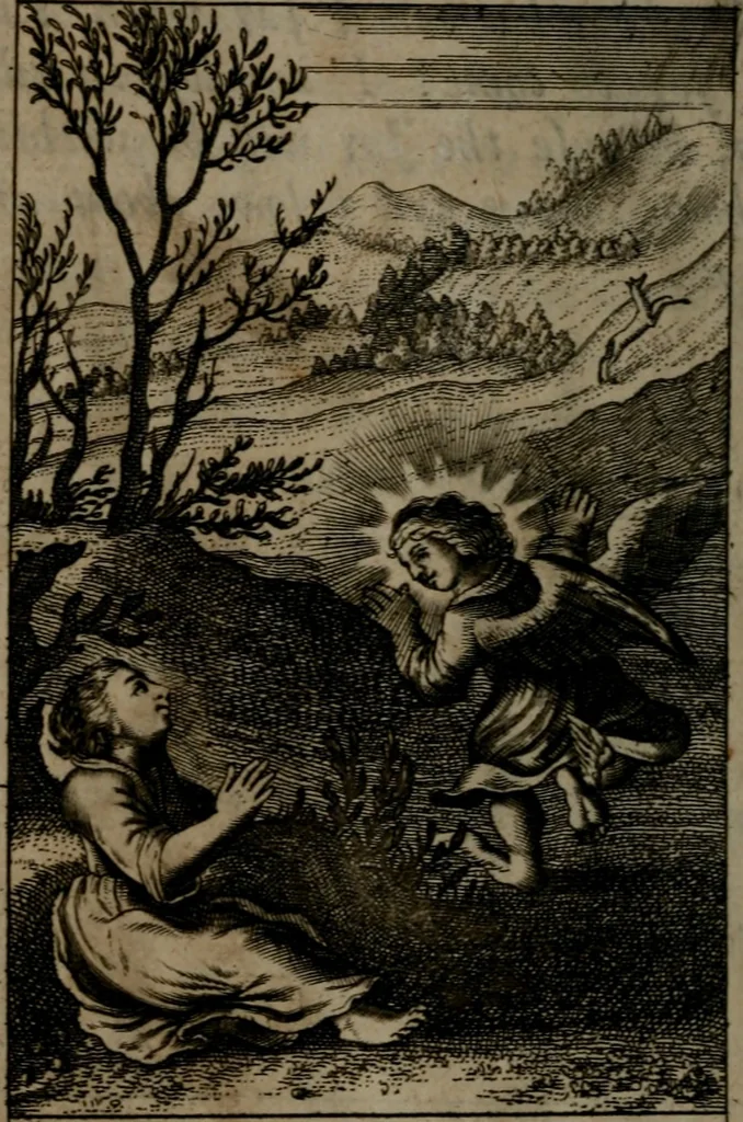An illustration from Pia desideria: or, divine addresses : in three books. Illustrated with XLVII. copper-plates, 1690, leaf 249