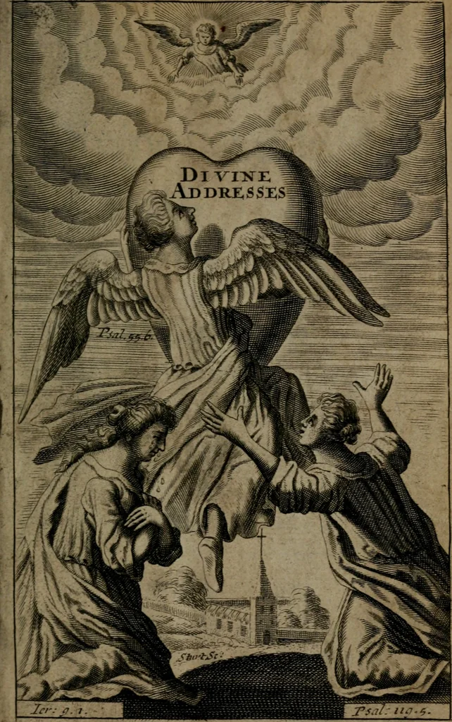 An illustration from Pia desideria: or, divine addresses : in three books. Illustrated with XLVII. copper-plates, 1690, leaf 6