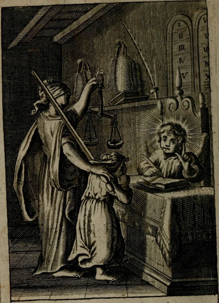 An illustration from Pia desideria: or, divine addresses : in three books. Illustrated with XLVII. copper-plates, 1690, leaf 61