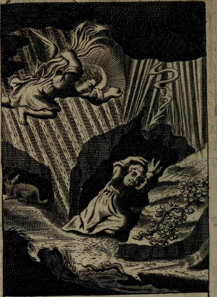 An illustration from Pia desideria: or, divine addresses : in three books. Illustrated with XLVII. copper-plates, 1690, leaf 73