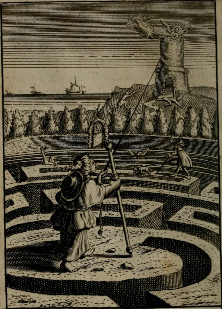 An illustration from Pia desideria: or, divine addresses : in three books. Illustrated with XLVII. copper-plates, 1690, leaf 97