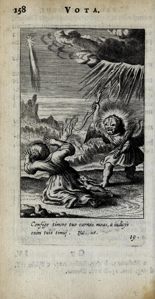 An illustration from Pia desideria : tribus libris comprehensa ..., 1676, leaf 182