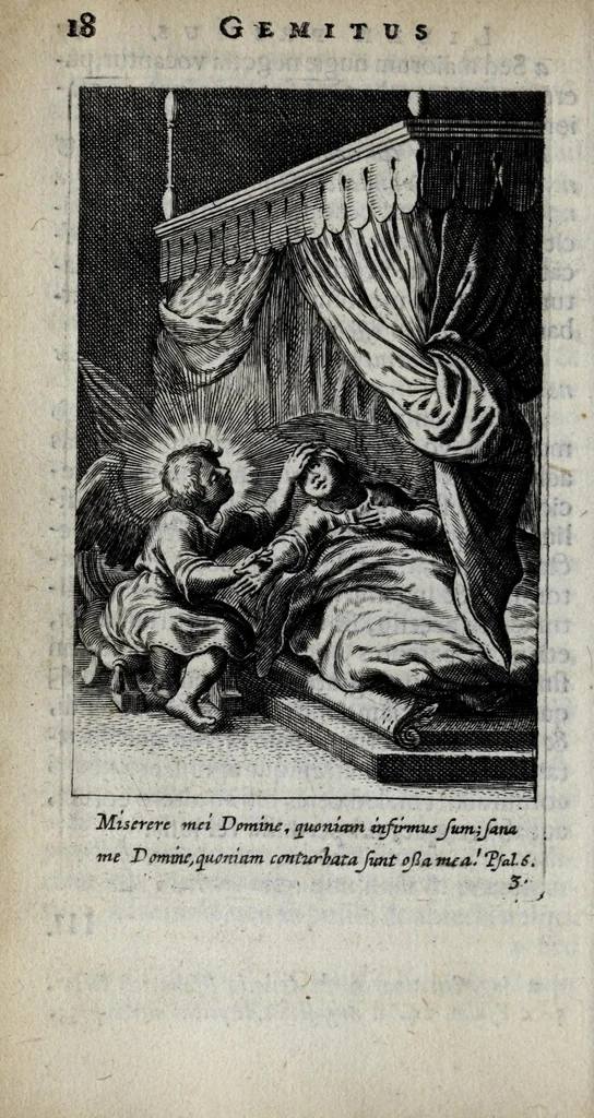 An illustration from Pia desideria : tribus libris comprehensa ..., 1676, leaf 38
