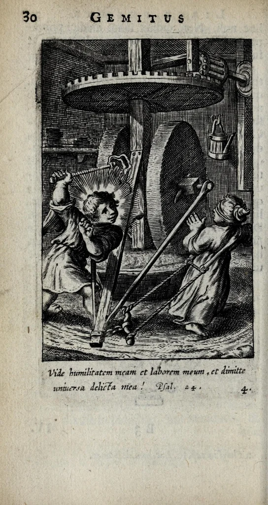 An illustration from Pia desideria : tribus libris comprehensa ..., 1676, leaf 50
