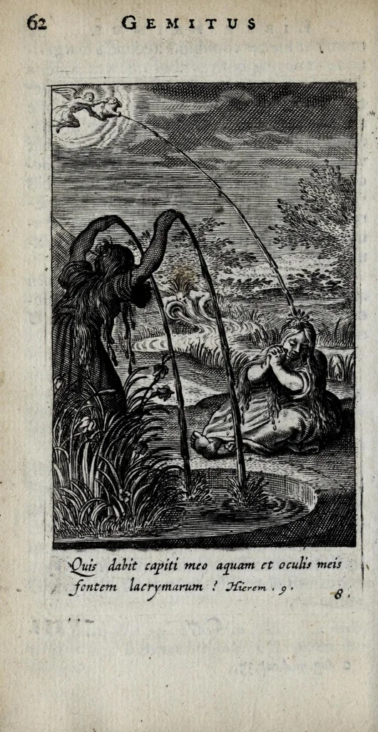 An illustration from Pia desideria : tribus libris comprehensa ..., 1676, leaf 82