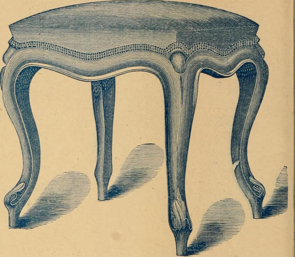 An illustration from Piano stool catalogue and wholesale price list., 1877, leaf 9