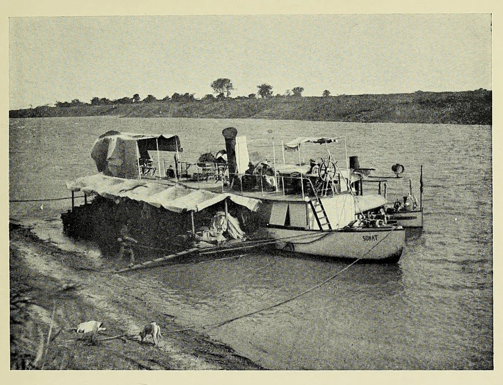 An illustration from A picnic party in wildest Africa : being a sketch of a winter's trip to some of the unknown waters of the upper Nile, 1907, leaf 61