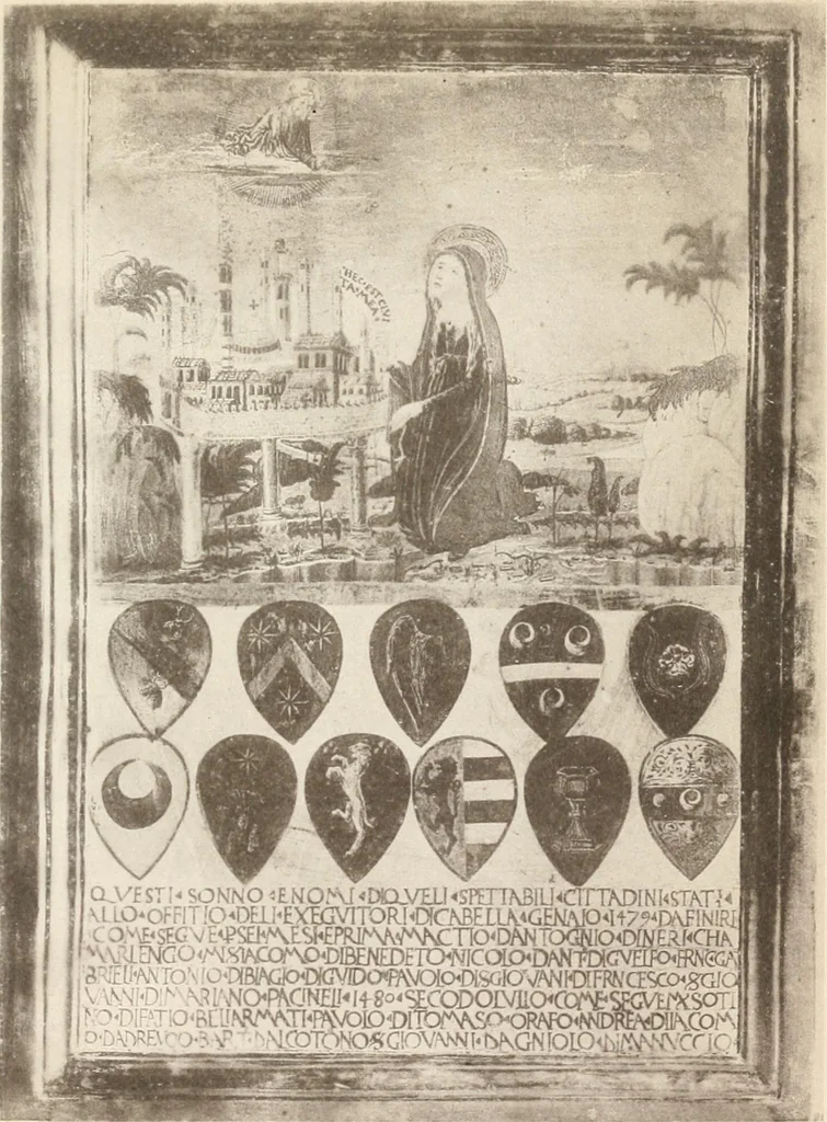 An illustration from A pictorial chronicle of Siena, 1902, leaf 94