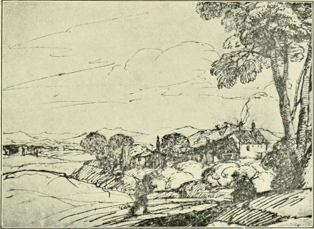 An illustration from Pictorial composition and the critical judgment of pictures; a handbook for students and lovers of art, 1903, leaf 132