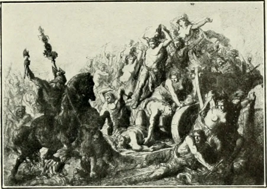 An illustration from Pictorial composition and the critical judgment of pictures; a handbook for students and lovers of art, 1903, leaf 144