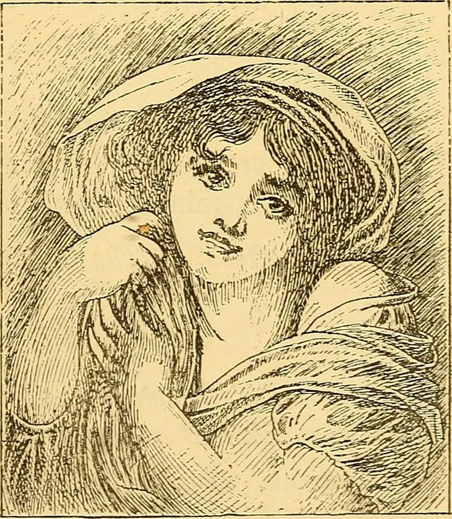 An illustration from Pictorial notes in the National Gallery, 1877, leaf 100