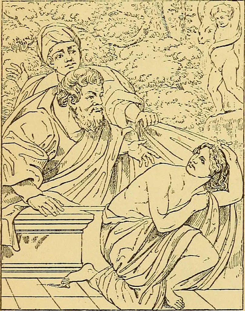 An illustration from Pictorial notes in the National Gallery, 1877, leaf 101