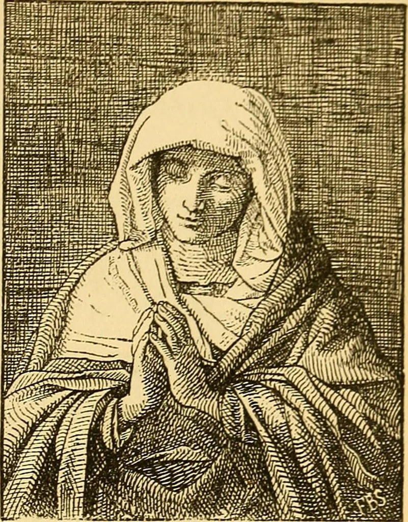 An illustration from Pictorial notes in the National Gallery, 1877, leaf 102