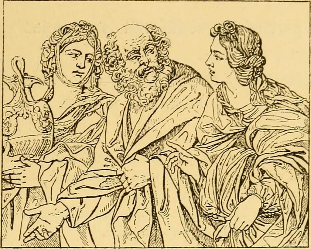 An illustration from Pictorial notes in the National Gallery, 1877, leaf 108