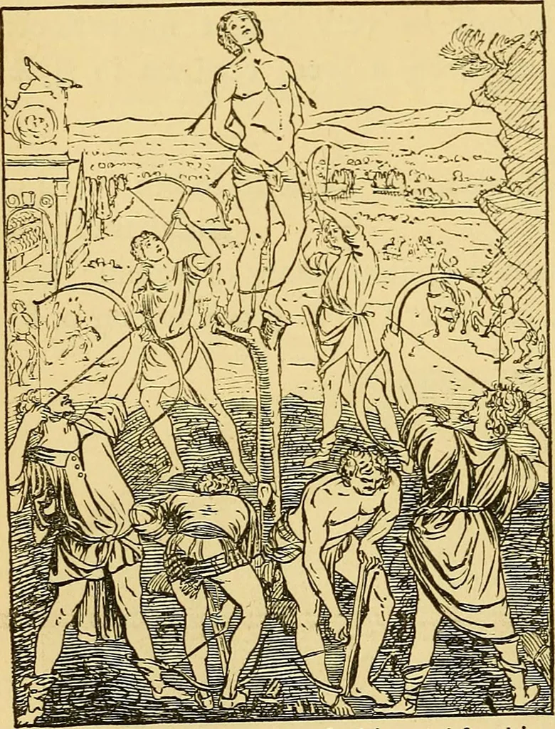 An illustration from Pictorial notes in the National Gallery, 1877, leaf 147