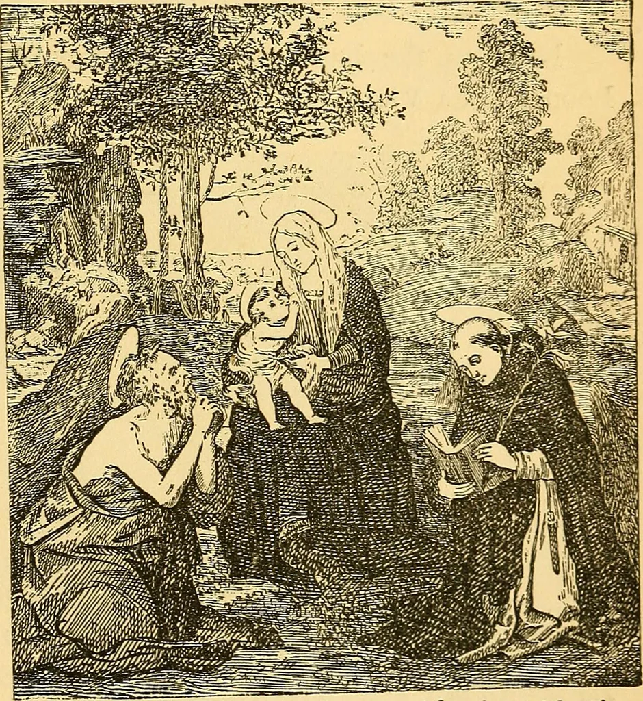 An illustration from Pictorial notes in the National Gallery, 1877, leaf 154