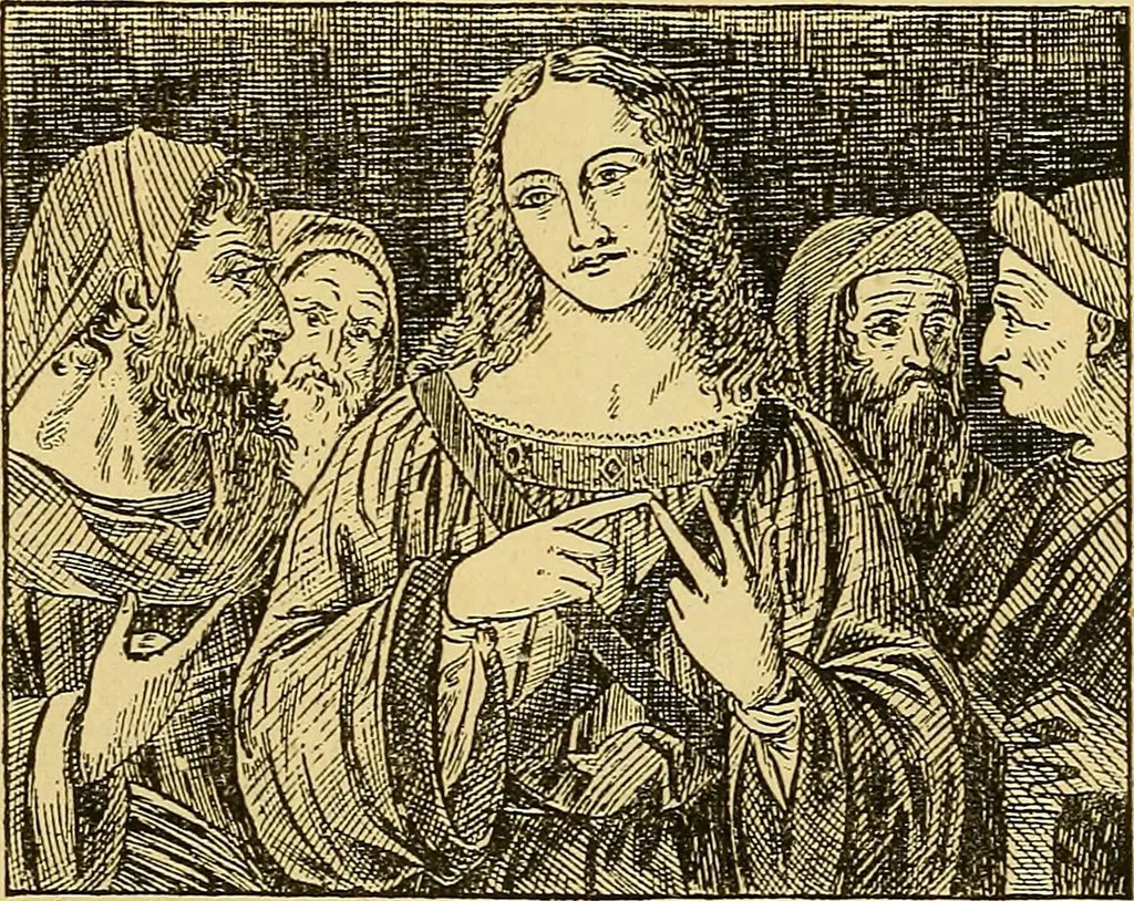 An illustration from Pictorial notes in the National Gallery, 1877, leaf 155