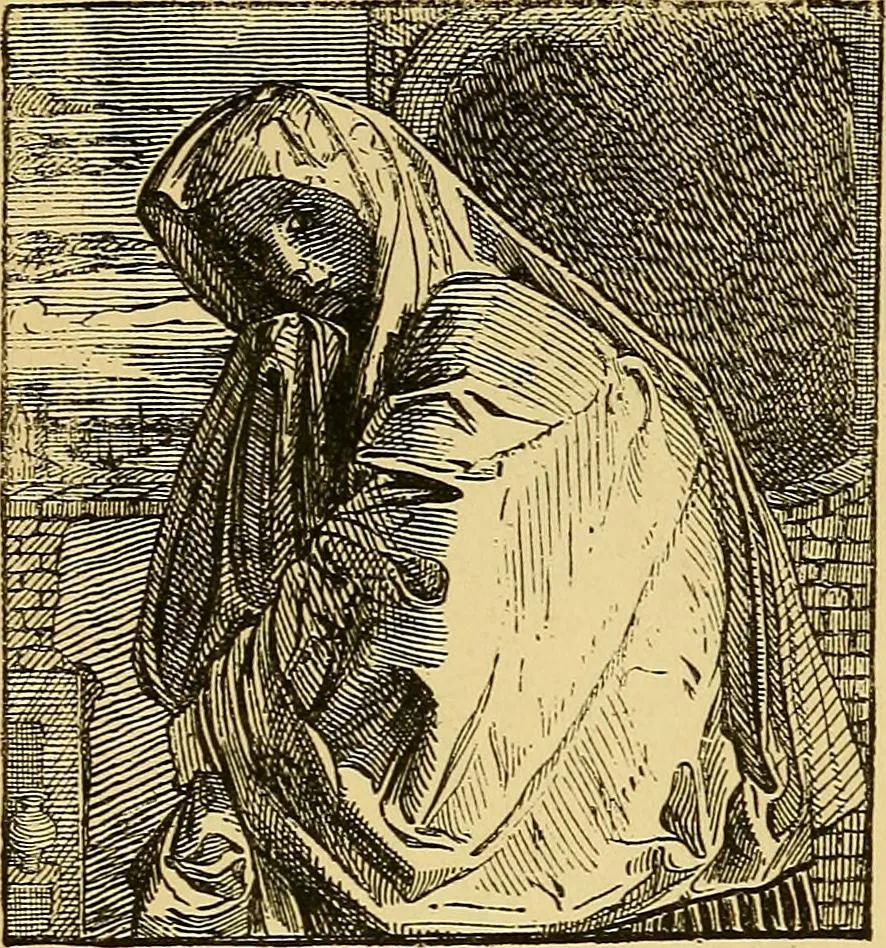 An illustration from Pictorial notes in the National Gallery, 1877, leaf 159
