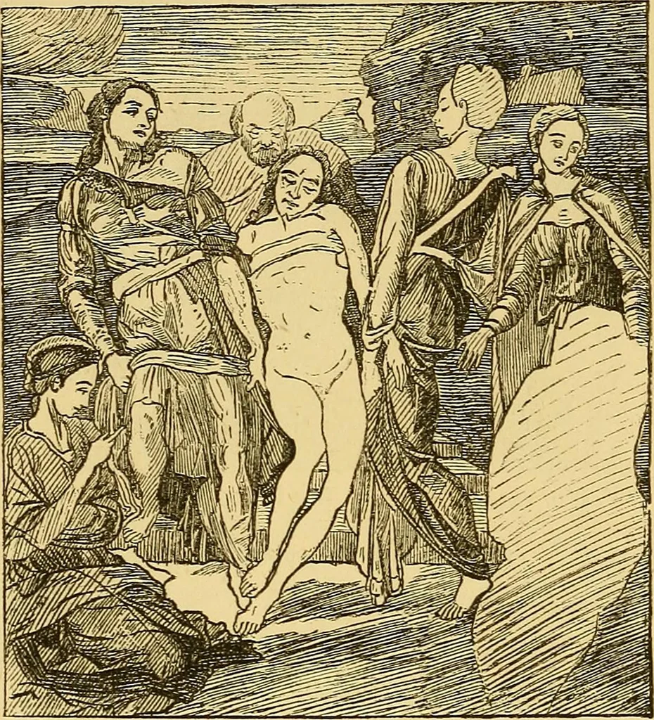 An illustration from Pictorial notes in the National Gallery, 1877, leaf 171