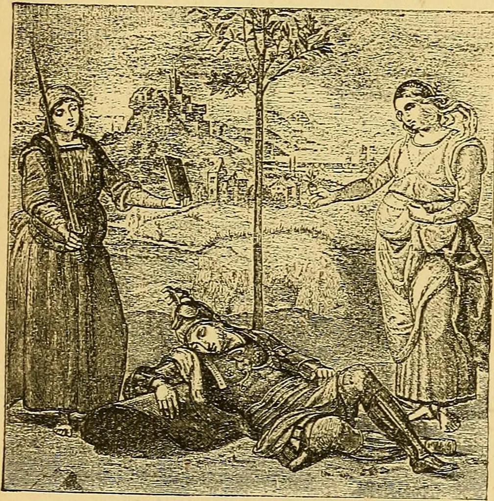 An illustration from Pictorial notes in the National Gallery, 1877, leaf 173