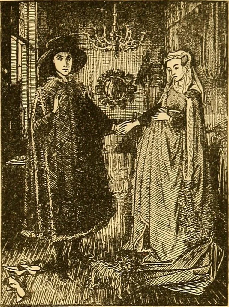 An illustration from Pictorial notes in the National Gallery, 1877, leaf 176