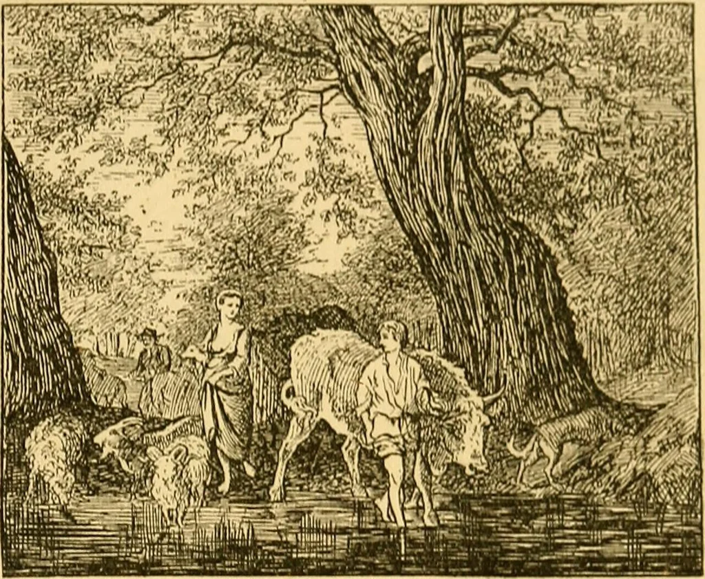 An illustration from Pictorial notes in the National Gallery, 1877, leaf 184