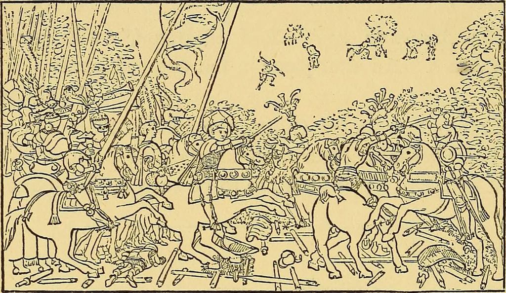 An illustration from Pictorial notes in the National Gallery, 1877, leaf 195