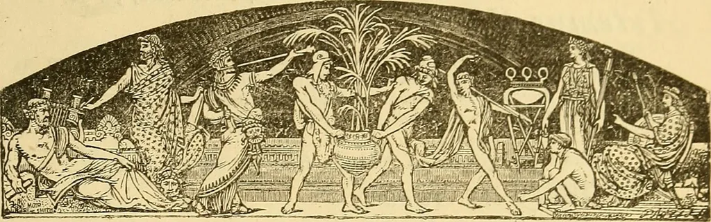 An illustration from Pictorial notes in the National Gallery, 1877, leaf 206