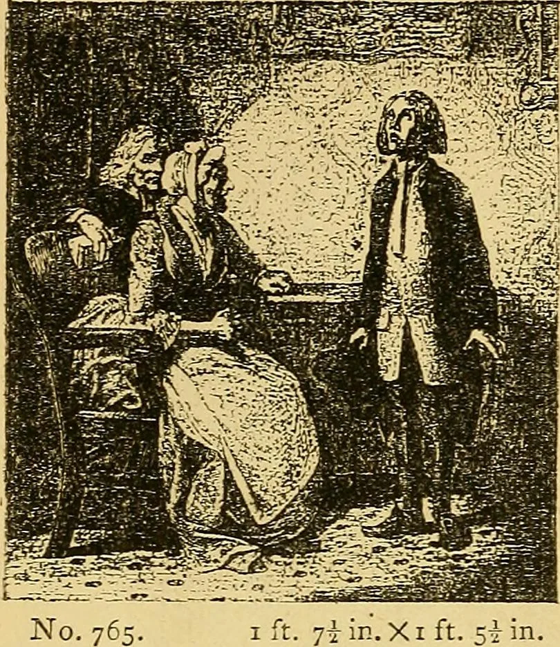 An illustration from Pictorial notes in the National Gallery, 1877, leaf 65