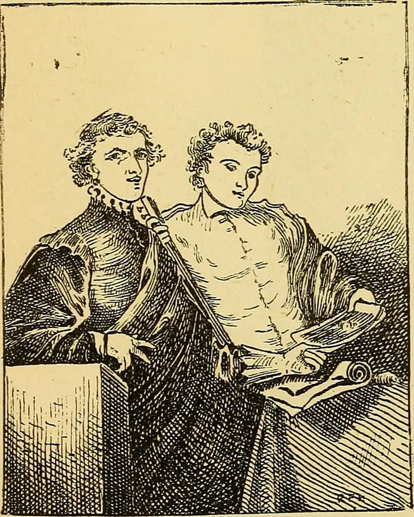 An illustration from Pictorial notes in the National Gallery, 1877, leaf 79