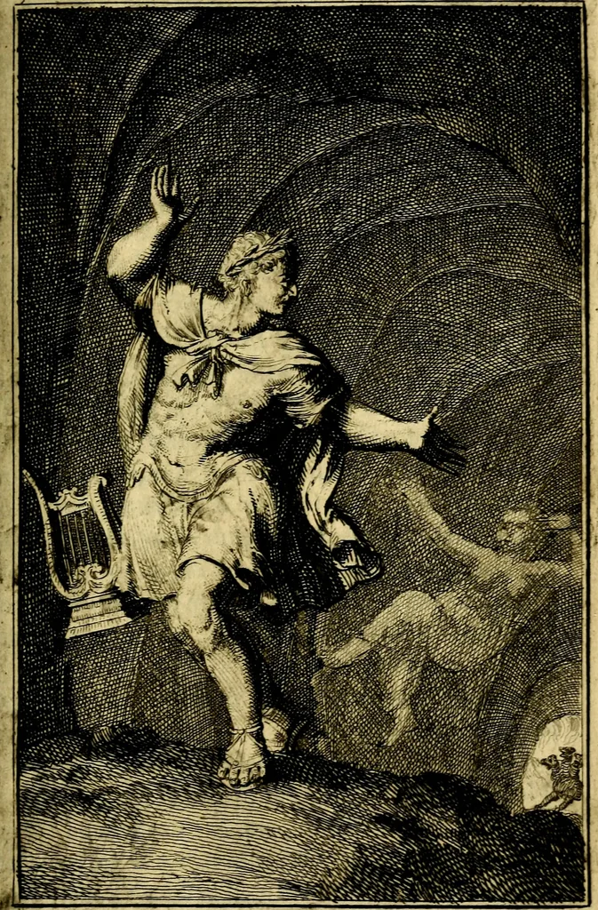 An illustration from Pictura loquens; sive, Heroicarum tabularum Hadriani Schoonebeeck, enarratio et explicatio, 1695, leaf 112