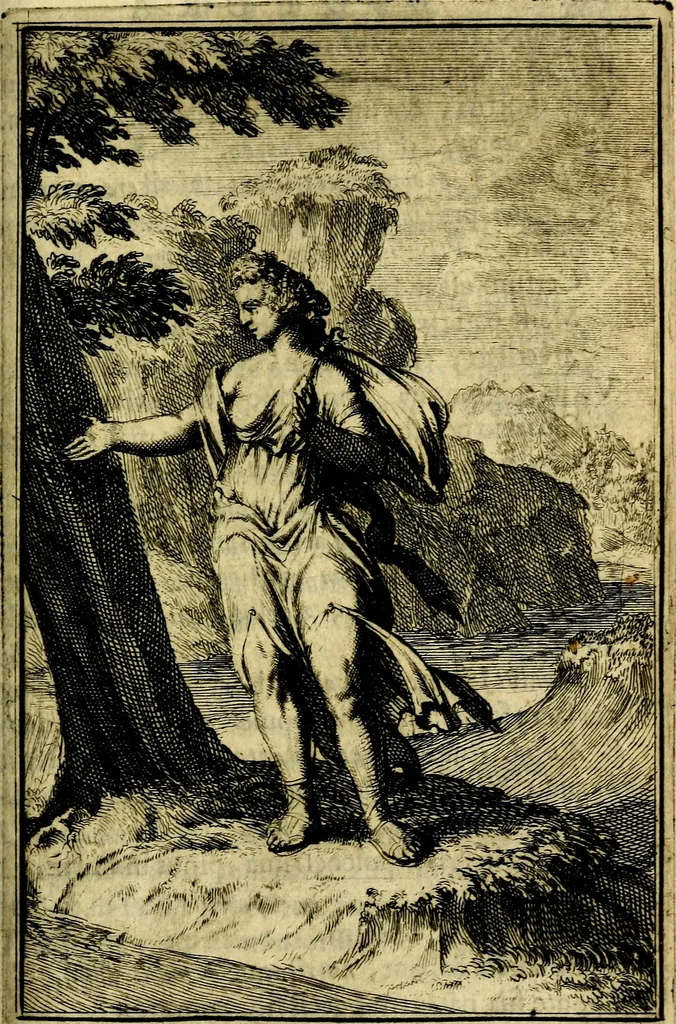 An illustration from Pictura loquens; sive, Heroicarum tabularum Hadriani Schoonebeeck, enarratio et explicatio, 1695, leaf 124