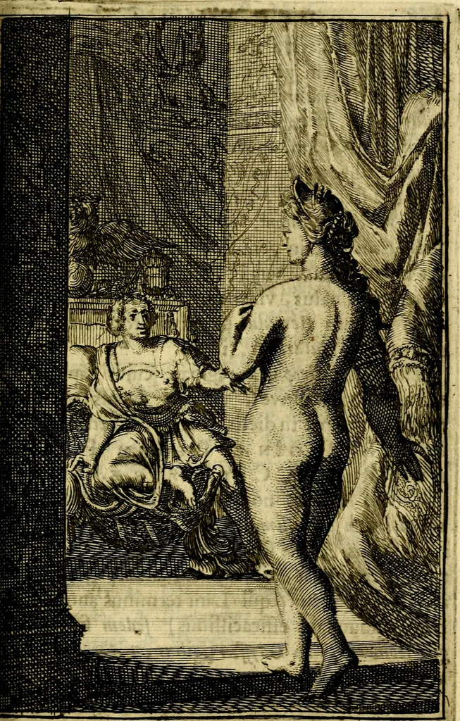 An illustration from Pictura loquens; sive, Heroicarum tabularum Hadriani Schoonebeeck, enarratio et explicatio, 1695, leaf 256