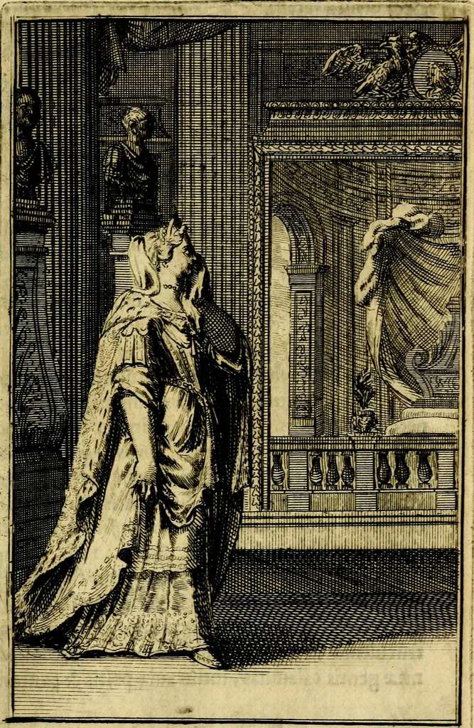 An illustration from Pictura loquens; sive, Heroicarum tabularum Hadriani Schoonebeeck, enarratio et explicatio, 1695, leaf 260