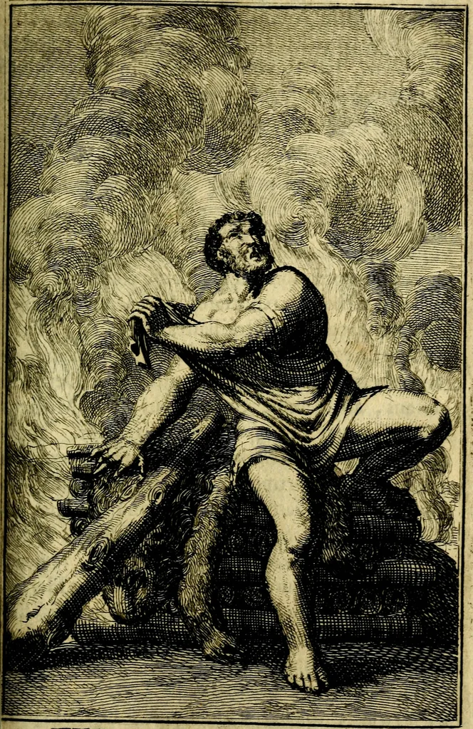 An illustration from Pictura loquens; sive, Heroicarum tabularum Hadriani Schoonebeeck, enarratio et explicatio, 1695, leaf 88